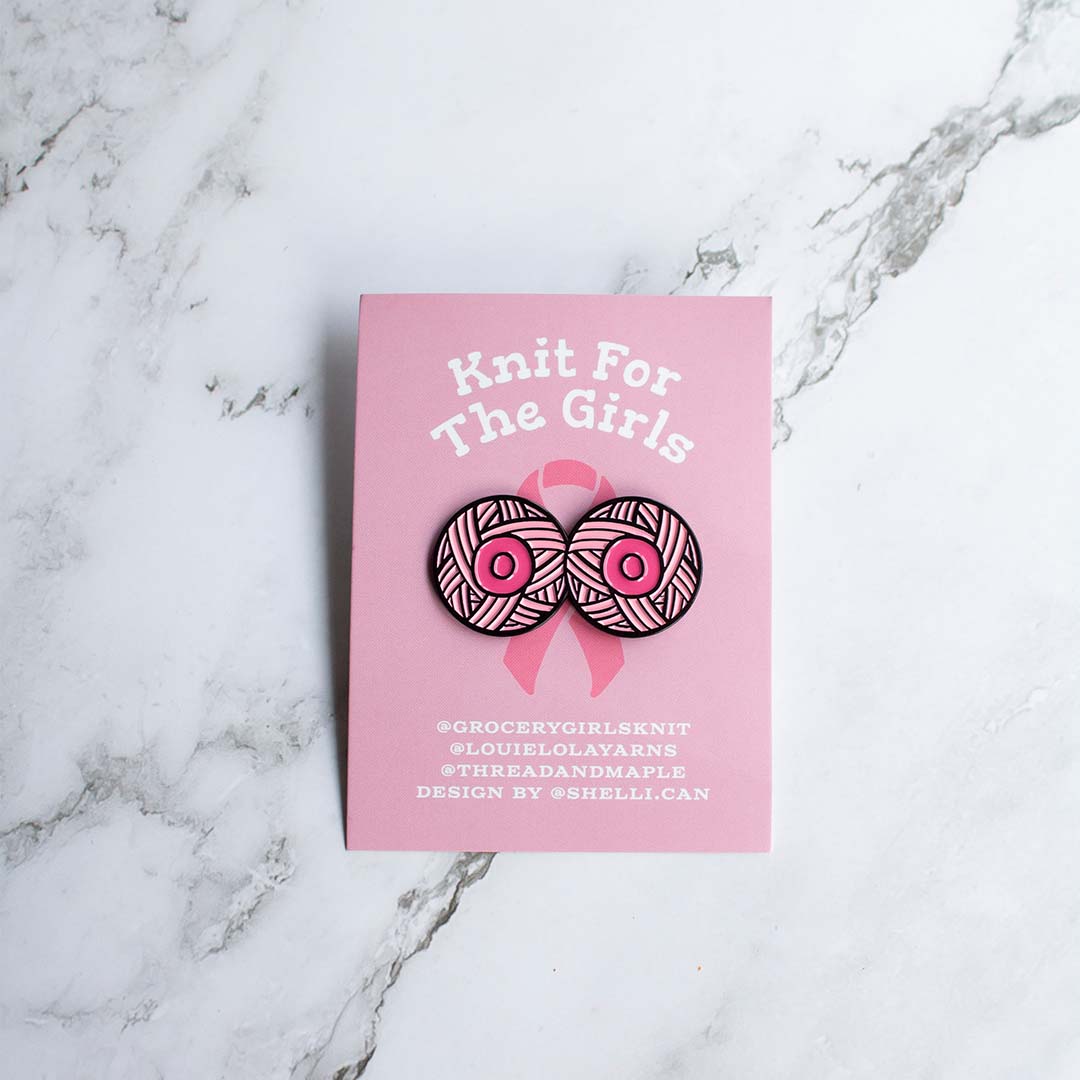 Knit for the Girls Enamel Pin