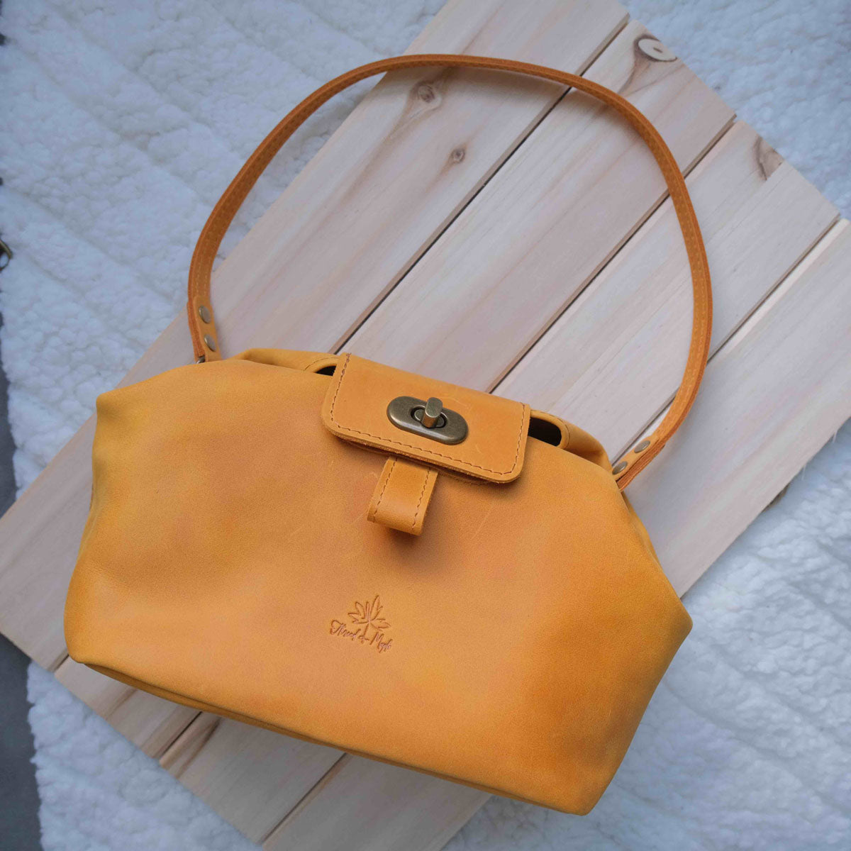 Leather Pop Up Bag