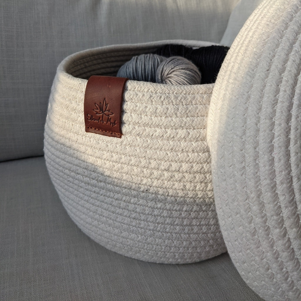 knitting project storage basket organizer